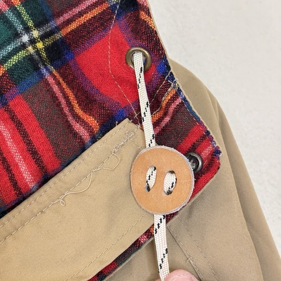 Vintage Sunshine Cover Ups Chore Coat Preppy Mens Size L Plaid Wool Blend - Picture 6 of 11